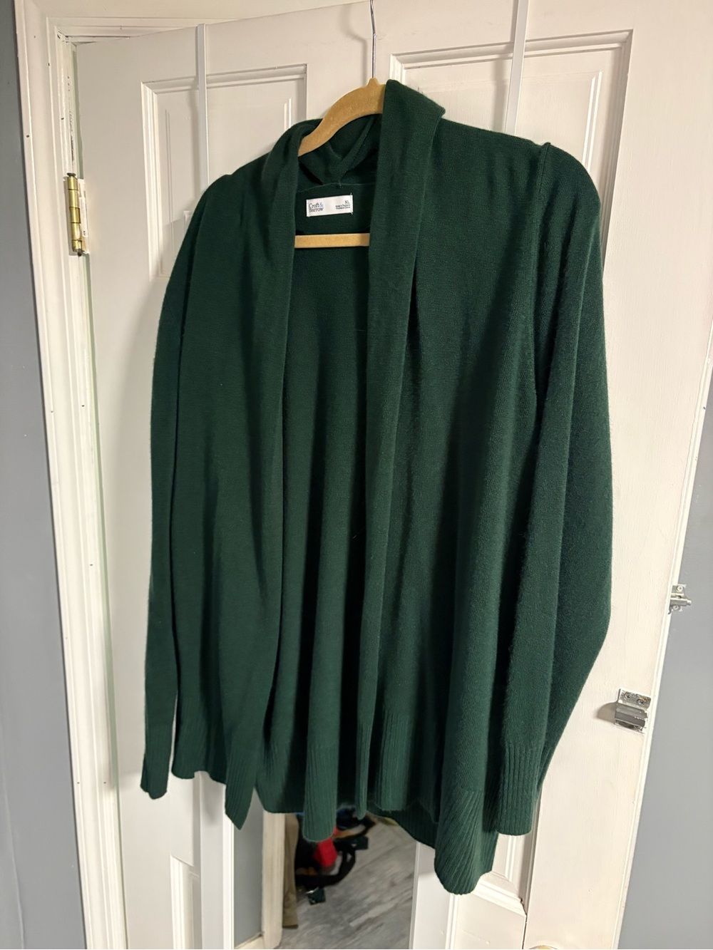 croft & barrow Dark Green Open-Front Cardigan